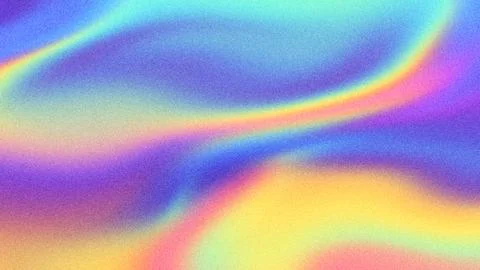 Neon Iridescent Gradient Wave Pattern in Pastel for Modern 90s Y2K Design Stock Illustration