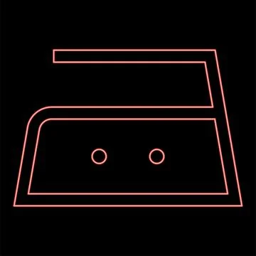 Neon ironing is allowed middle temperature to one hundred and fifty 150 deg.. Stock Illustration