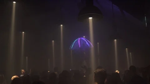 Neon jellyfish dancing at the rave Stock Footage 117878564