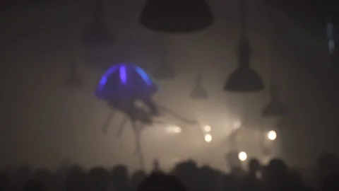 Neon jellyfish dancing at the rave Stock Footage 117878699