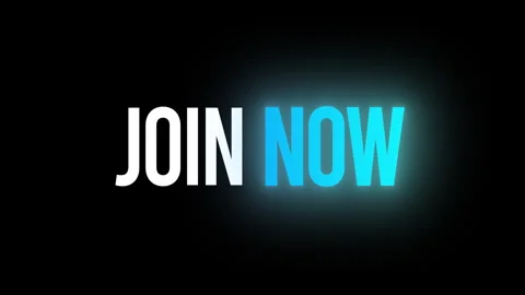 Neon Join Now text animation pack with 3 variants Stock Footage 337271823