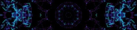Neon Kaleida Loop 4800x1080 Vídeos de archivo 311448981