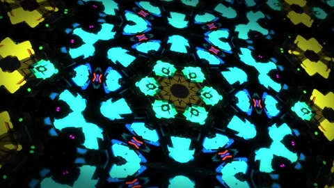 Neon-Kaleidoscope-Animation Stock Footage 316476432