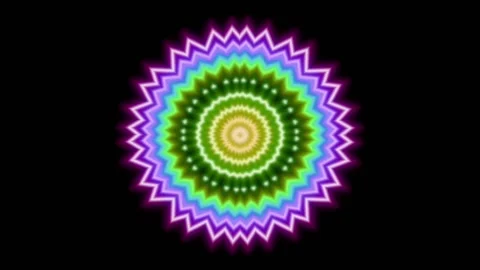Neon Kaleidoscope Stock Footage 174667506