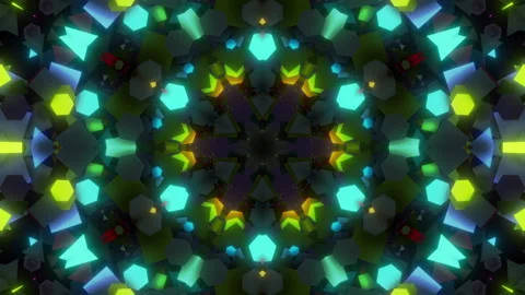 Neon Kaleidoscope Stock Footage 236389099