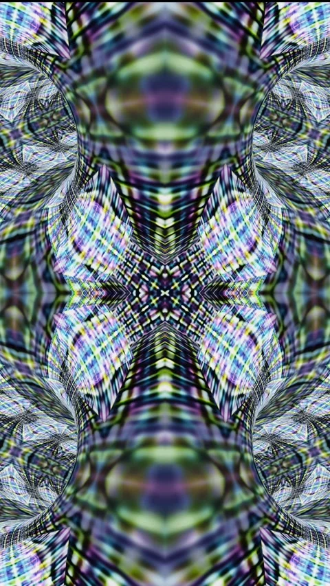 Neon Kaleidoscope Futuristic Technology Loop Stock Footage 303523928