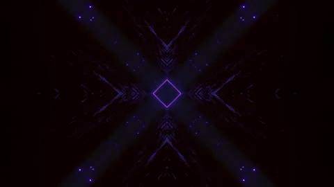 Neon Kaleidoscope Hypnotic Loop Stock Footage 303964054