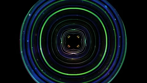 Neon kaleidoscope soft ripples loop Stock Footage 327796122