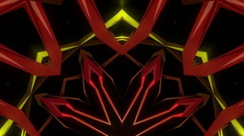 Neon kaleidoscope stage loop Stock Footage 64865353
