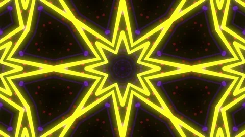Neon Kaleidoscope Visual Stock Footage 83603557