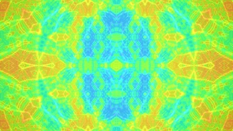 Neon Kaleidoscopic Mandala Pattern Seamless Loop Stock Footage 340510559