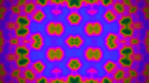 Neon Kaleidoscopic Pattern VJ Seamless Loop Stock Footage 340566195
