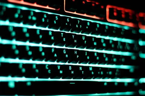 Neon keyboard Stock Photos