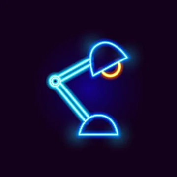 Neon Lamp Icon Stock Illustration