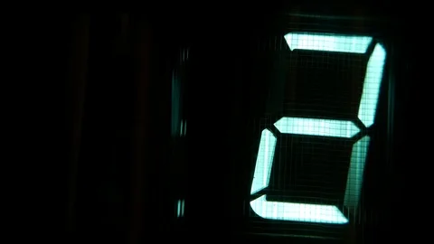 Neon lamp indicator with numbers Stock Footage 104803912