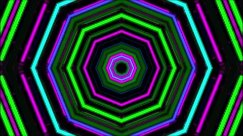 NEON Lamps Circular Stock Footage 201151906