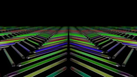 Neon Lamps Field VJ Stock Footage