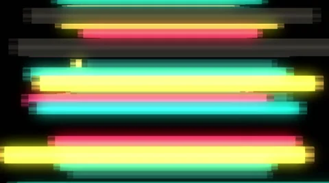 Neon lamps flashing VJ loop - dynamic music video background Stock Footage 68404703