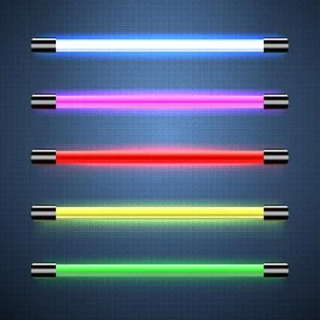 Neon lamps Stock Illustration