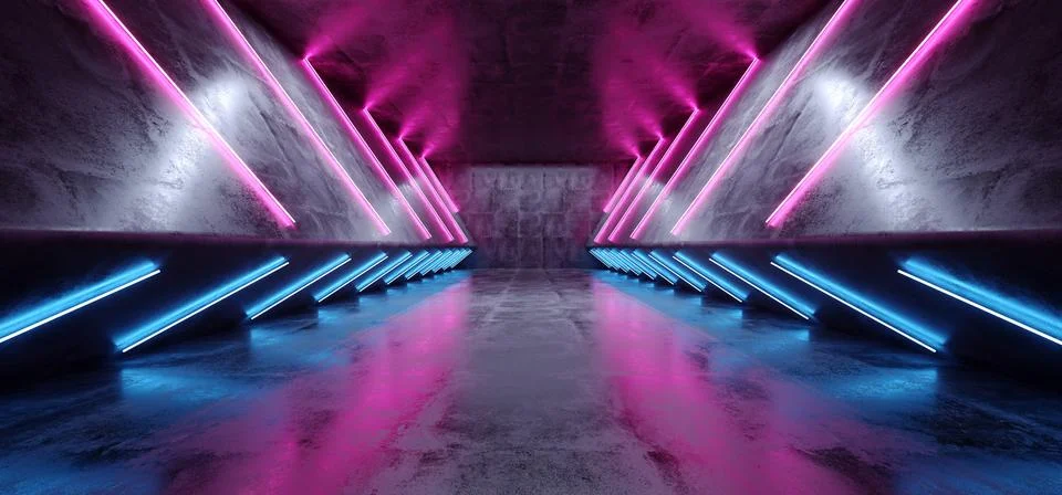 Neon Laser Glowing Cyber Sci Fi Futuristic Modern Retro Hi Tech Dance Club Pu Stock Illustration