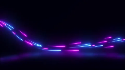 Neon laser light streaks tech background. Seamless looping animation Stock Footage 328349122