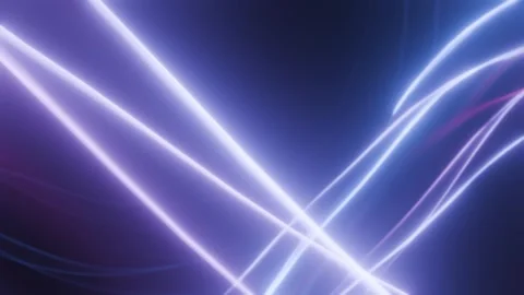  Neon laser line lights abstract background loop. 3d render animation for busine Stock Footage 310165150