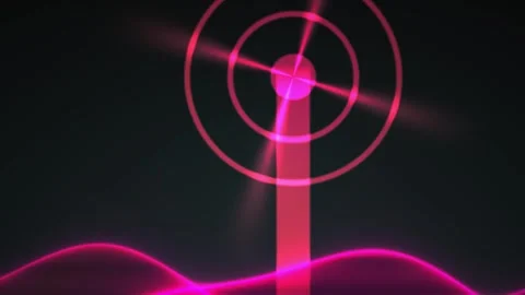 Neon laser target design with pink and purple hues. Stock Footage 337482591