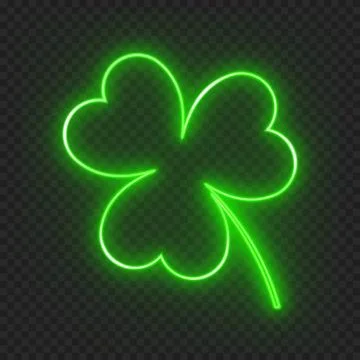 Neon leaf clover Stock-Illustration