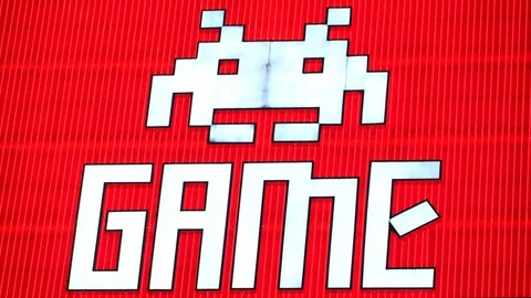 Neon LED Game VideoGames Stock Footage 78599177