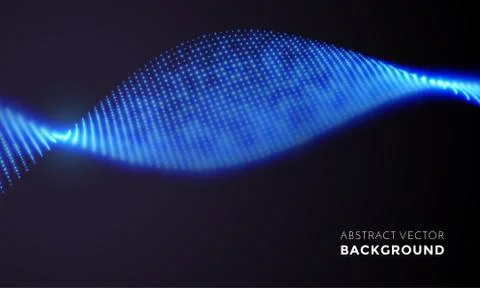Neon LED light 3D wave glowing flow twisted motion vector technology backgrou 스톡 일러스트