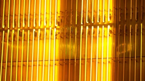Neon LED Light Tubes Yellow Stock Footage 78571370