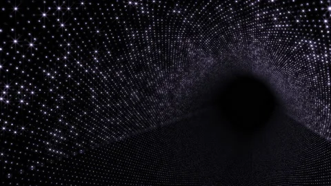 Neon Led Lights Sci Fi Futuristic Glowing Dot Dark space AN0 스톡 동영상 208883937