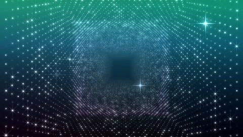 Neon Led Lights Sci Fi Futuristic Glowing Dot Dark space BF1 Stock Footage 208886226
