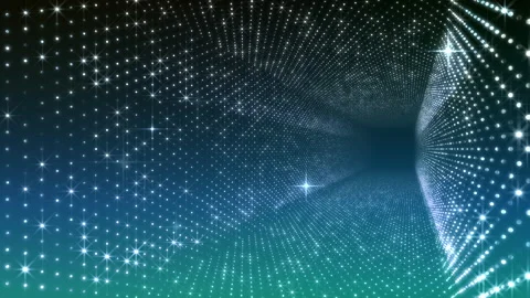 Neon Led Lights Sci Fi Futuristic Glowing Dot Dark space BN2 Vídeos de archivo 208909638