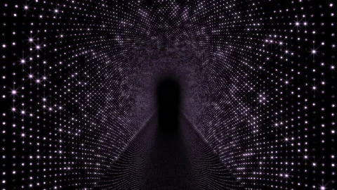 Neon Led Lights Sci Fi Futuristic Glowing Dot Dark space DF0 Видео 208914389