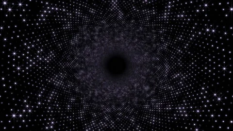 Neon Led Lights Sci Fi Futuristic Glowing Dot Dark space TF0 Stock Footage 208952349