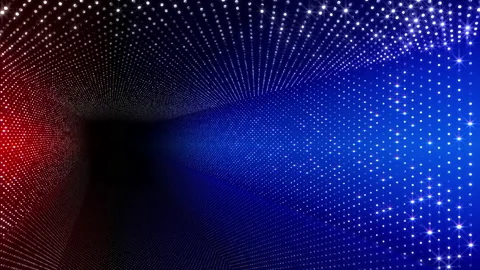 Neon Led Lights Sci Fi Futuristic Glowing Dot Dark space RN4 Stock Footage 231629253