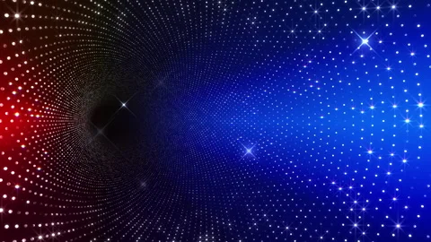 Neon Led Lights Sci Fi Futuristic Glowing Dot Dark space TN4 Video stock 231629379