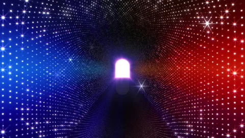 Neon Led Lights Sci Fi Futuristic Glowing Dot Dark space DF5 Stock Footage 231630128