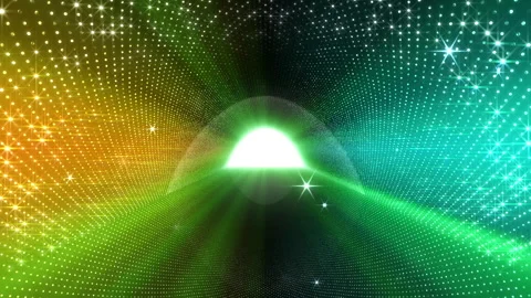 Neon Led Lights Sci Fi Futuristic Glowing Dot Dark space AF6 Stock Footage 232098187
