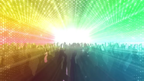 Neon Led Lights Sci Fi Futuristic Glowing Dot Dark space RF8 Stock Footage 240021285