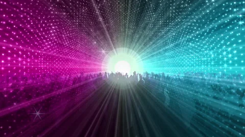 Neon Led Lights Sci Fi Futuristic Glowing Dot Dark space TF8 Stock Footage 240021629