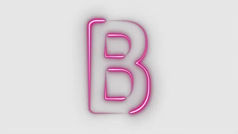 Neon Letter B 動画素材 254496411