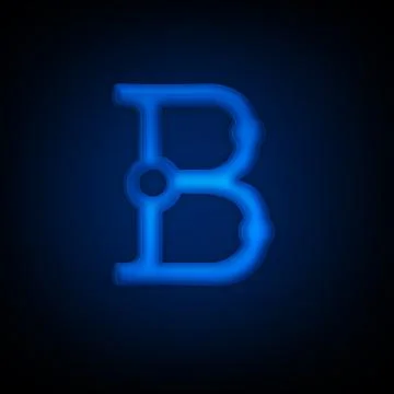Neon Letter B Stock-Illustration