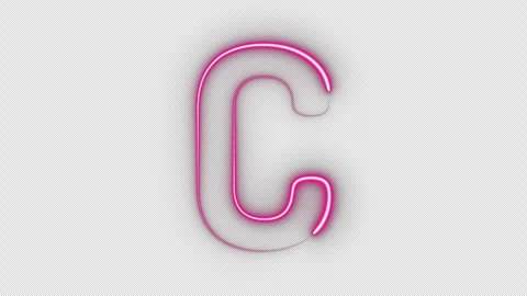 Neon Letter C Stock Footage 254496632