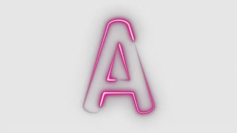 Neon Letter A Stock Footage 254496469