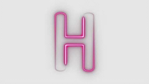 Neon Letter H Stock Footage 254496754