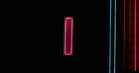 Neon Letter I Stock Footage 292724302