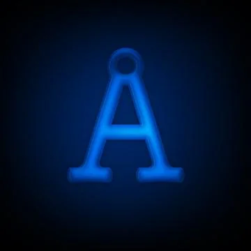 Neon Letter A Stock Illustration