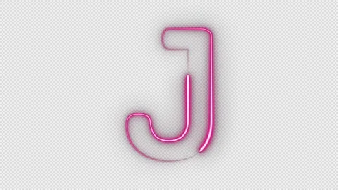 Neon Letter J Video stock 254497017